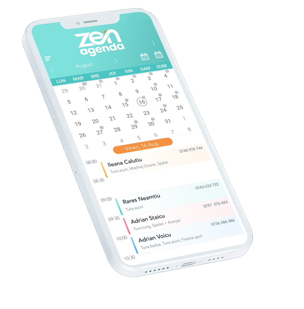 Zen Agenda calendar on mobile